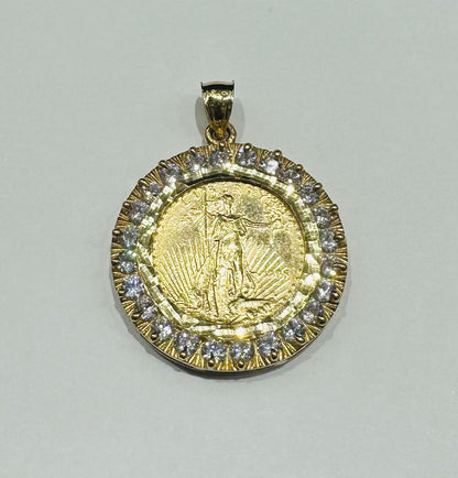 10K GOLD LIBERTY COIN PENDANT- WEIGHT: 8.9gm