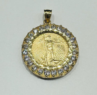 10K GOLD LIBERTY COIN PENDANT- WEIGHT: 8.9gm