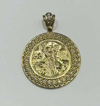 10K GOLD CENTENARIO 50 PESOS PENDANT- WEIGHT: 13.9gm