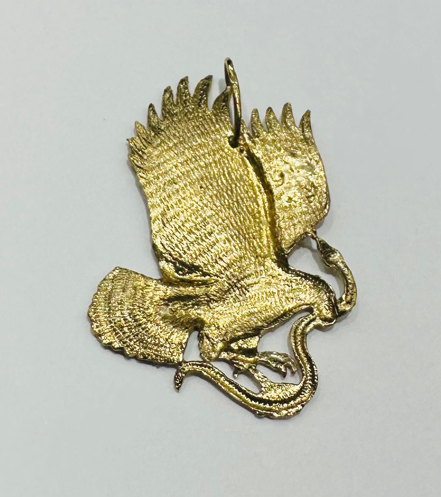 10K GOLD EAGLE PENDANT- WEIGHT: 8.0gm