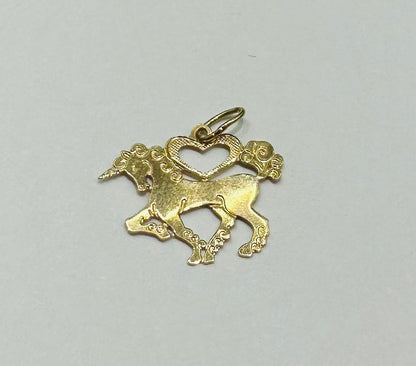 10K GOLD UNICORN CHARM PENDANT