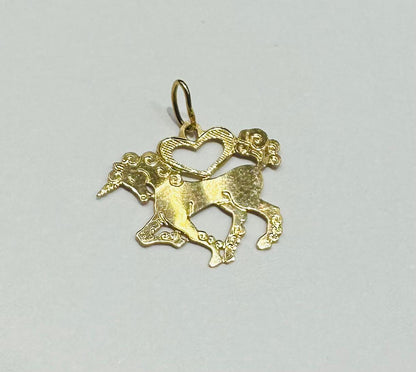 10K GOLD UNICORN CHARM PENDANT