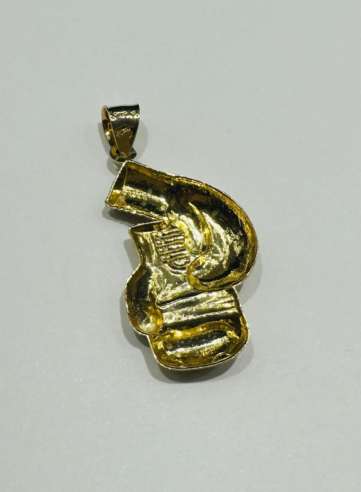 10K GOLD BOXING GLOVE PENDANT- WEIGHT:  2.7gm
