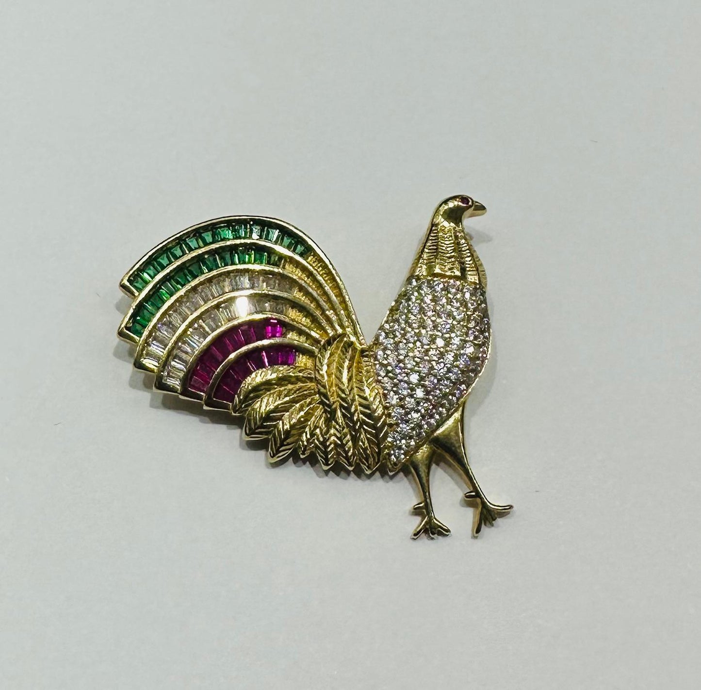 10K GOLD ROOSTER PENDANT- WEIGHT:  6.5gm