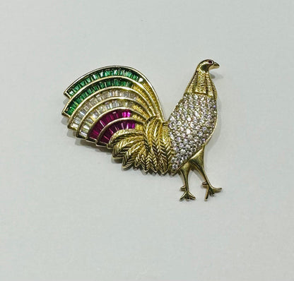 10K GOLD ROOSTER PENDANT- WEIGHT:  6.5gm