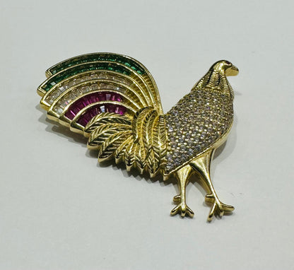 10K GOLD ROOSTER PENDANT- WEIGHT:  6.5gm
