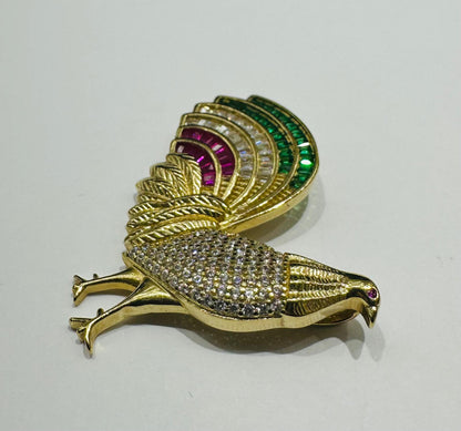 10K GOLD ROOSTER PENDANT- WEIGHT:  6.5gm
