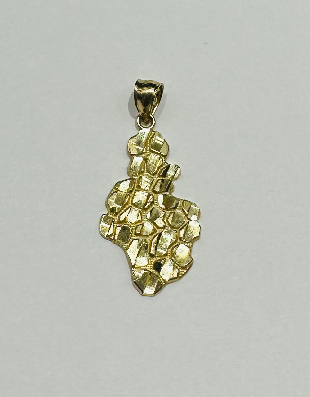 10K GOLD NUGGET PENDANT- WEIGHT:  1.6gm