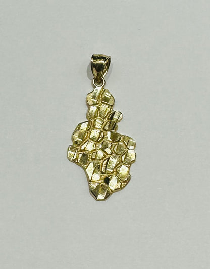 10K GOLD NUGGET PENDANT- WEIGHT:  1.6gm