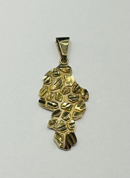 10K GOLD NUGGET PENDANT- WEIGHT:  3.2gm