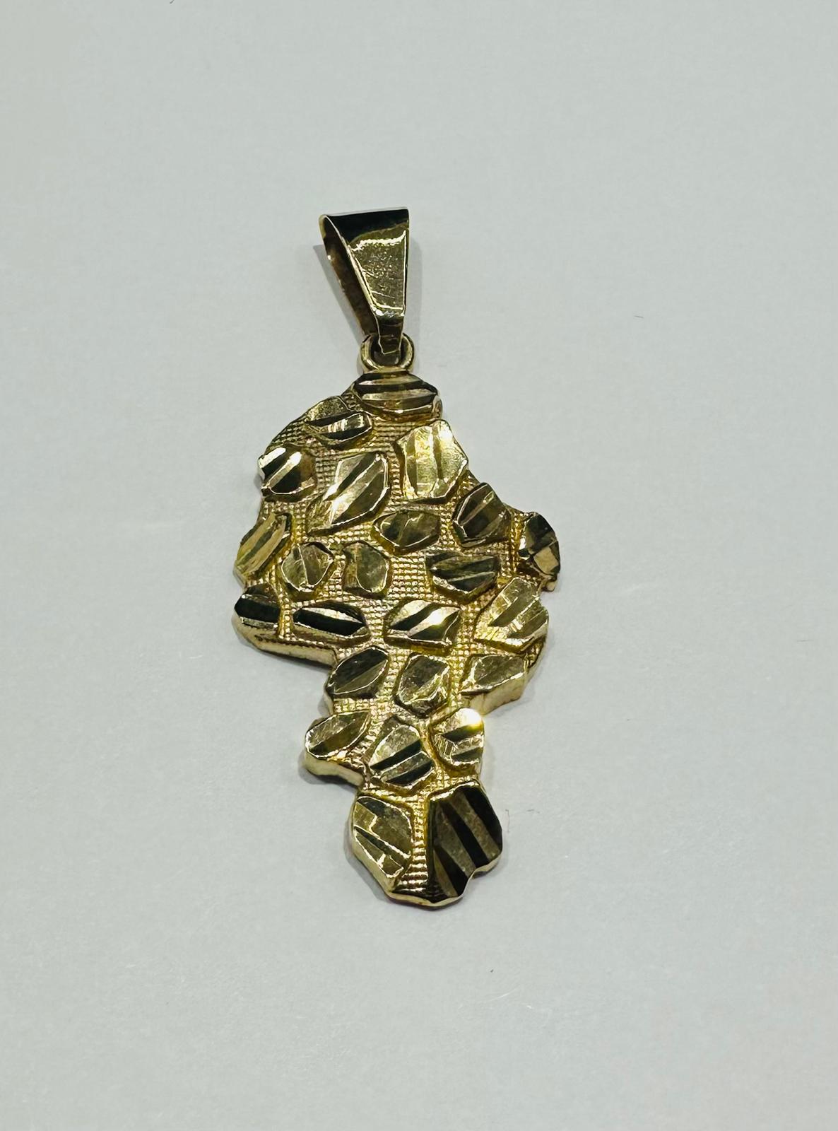 10K GOLD NUGGET PENDANT- WEIGHT:  3.2gm