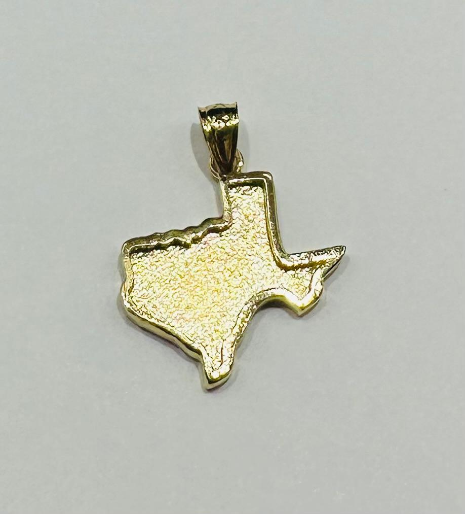 10K GOLD TEXAS NUGGET PENDANT- WEIGHT:  2.5gm