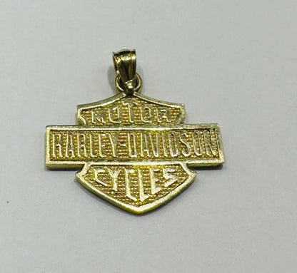 10K GOLD HARLEY DAVIDSON PENDANT- WEIGHT:  1.8gm