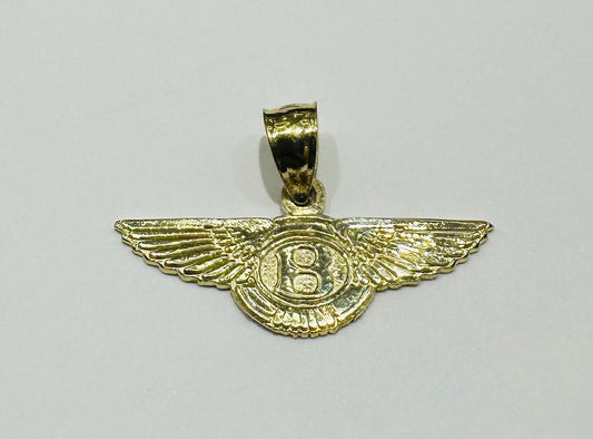 10K GOLD BENTLEY PEDANT- WEIGHT:  1.2gm
