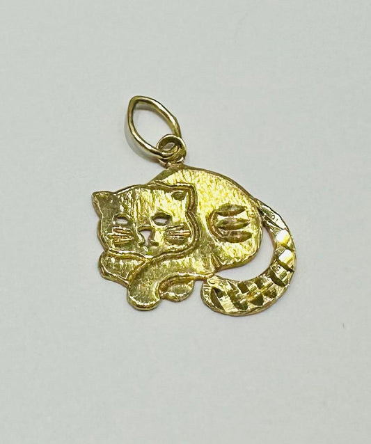 10K GOLD CAT PENDANT