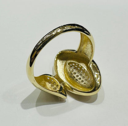 10K GOLD RING WITH SAPPHIRE STONES-WEIGHT: 2.4gm