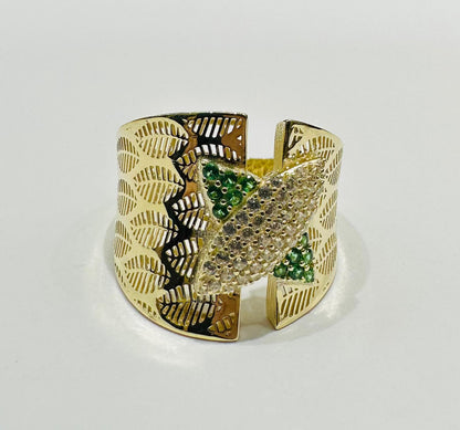 10K GOLD RING WITH SAPPHIRE STONES-WEIGHT: 3.1gm