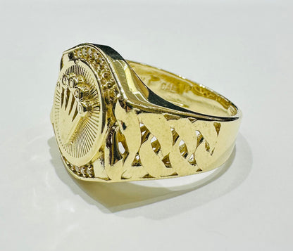 10K GOLD ROLEX STYLE RING-WEIGHT: 7.6gm