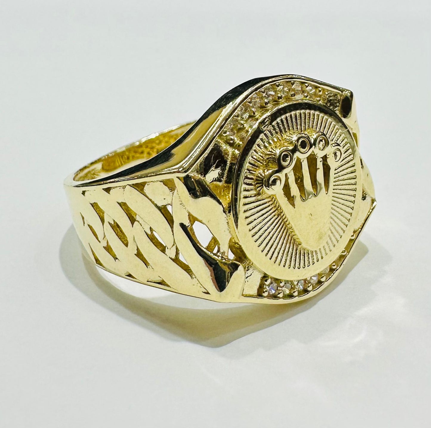 10K GOLD ROLEX STYLE RING-WEIGHT: 7.6gm