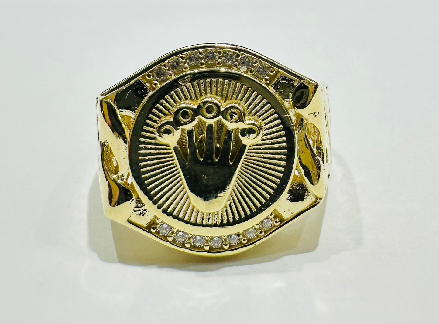 10K GOLD ROLEX STYLE RING-WEIGHT: 7.6gm