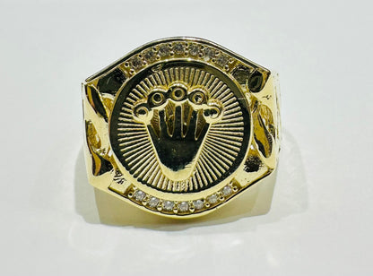 10K GOLD ROLEX STYLE RING-WEIGHT: 7.6gm