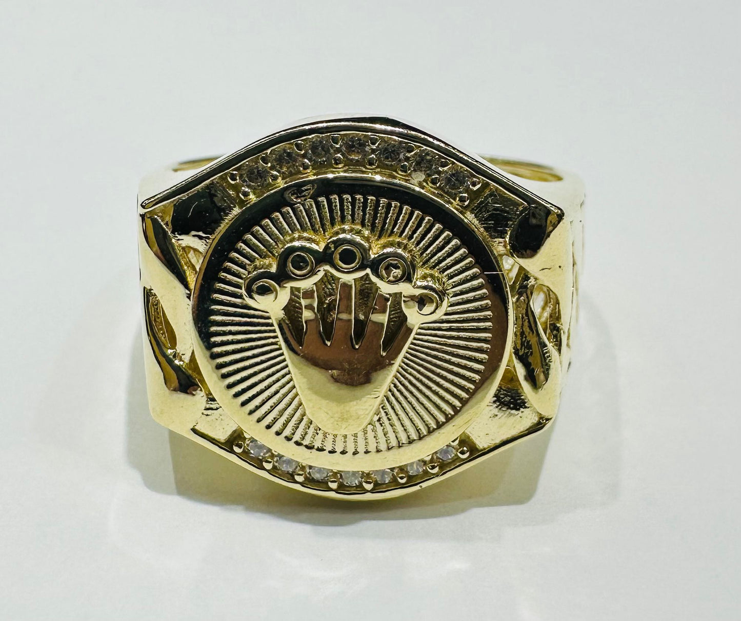 10K GOLD ROLEX STYLE RING-WEIGHT: 7.6gm