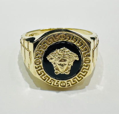 10K GOLD MEDUSA HEAD RING- WEIGHT: 6.0gm