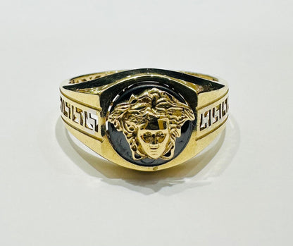 10K GOLD MEDUSA HEAD RING- WEIGHT: 4.3gm
