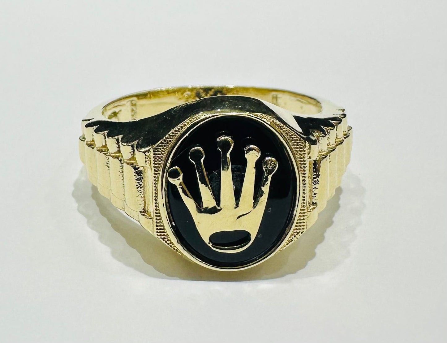 10K GOLD ROLEX RING- WEIGHT: 6.5gm