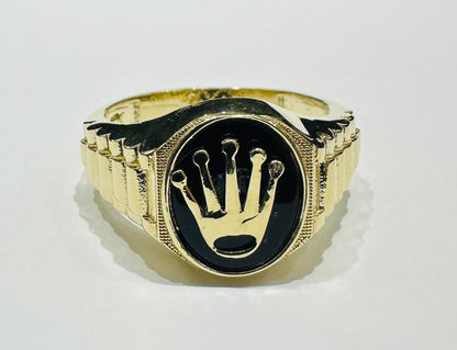 10K GOLD ROLEX RING- WEIGHT: 6.5gm