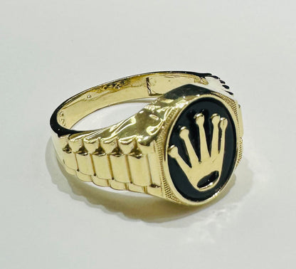 10K GOLD ROLEX RING- WEIGHT: 6.5gm