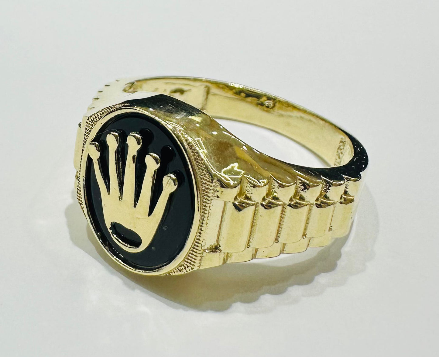 10K GOLD ROLEX RING- WEIGHT: 6.5gm