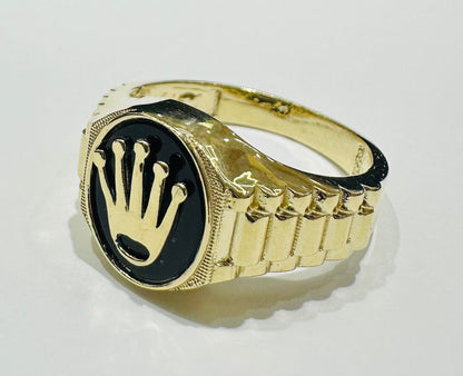 10K GOLD ROLEX RING- WEIGHT: 6.5gm