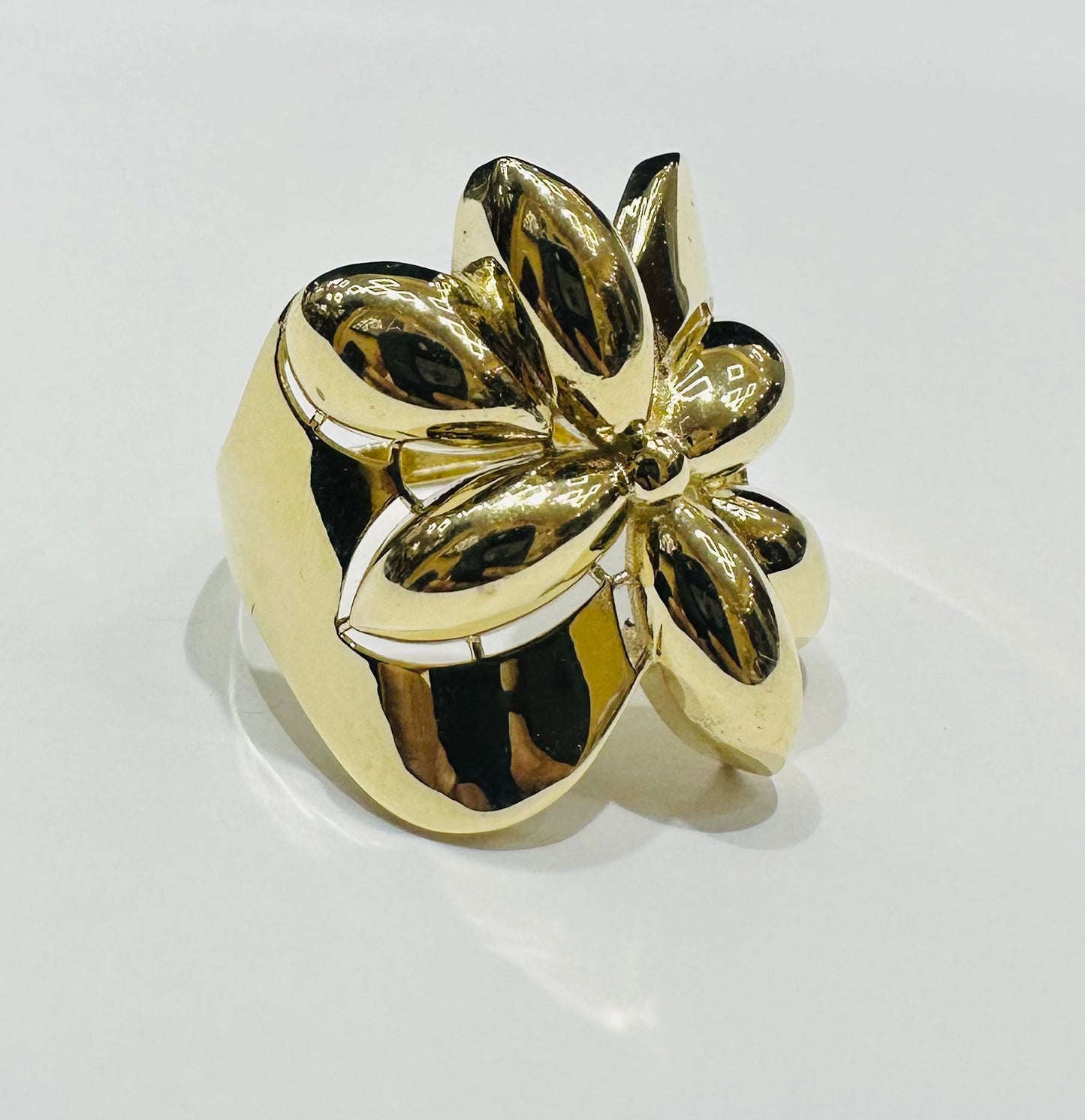 10K GOLD FLOWER RING-WEIGHT: 3.2gm