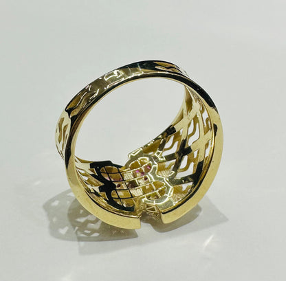 10K GOLD RING WITH SAPPHIRE STONES-WEIGHT: 2.7gm