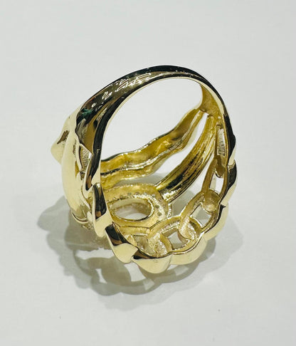10K GOLD RING WITH SAPPHIRE STONES- WEIGHT: 4.3gm