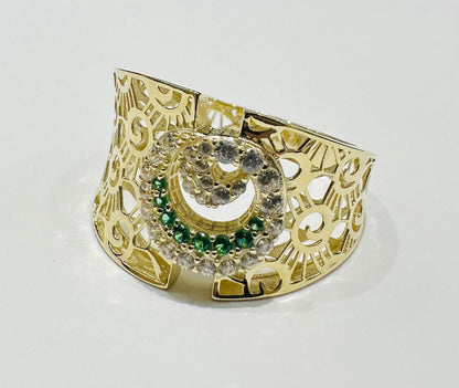 10K GOLD RING WITH SAPPHIRE STONES- WEIGHT: 2.5gm