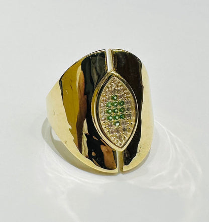 10K GOLD RING WITH SAPPHIRE STONES- WEIGHT: 2.8gm