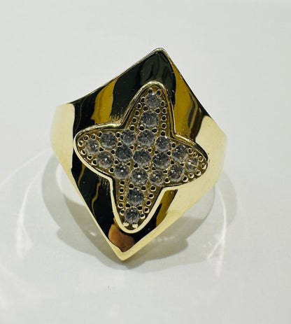 10K GOLD RING WITH SAPPHIRE STONES- WEIGHT: 2.4gm