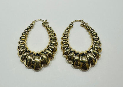 10K GOLD SHRIMP EARRINGS- WEIGHT: 6.3gm