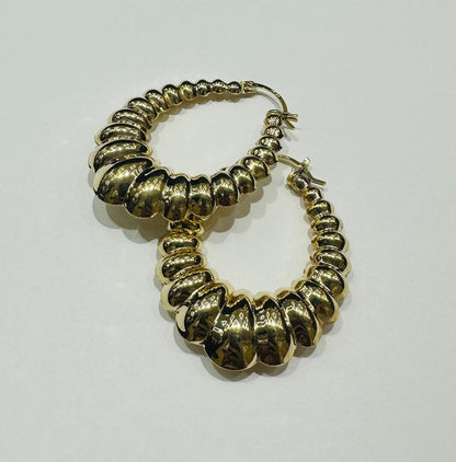 10K GOLD SHRIMP EARRINGS- WEIGHT: 6.3gm