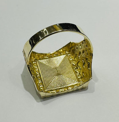 10K GOLD NUGGET RING- WEIGHT: 6.8gm
