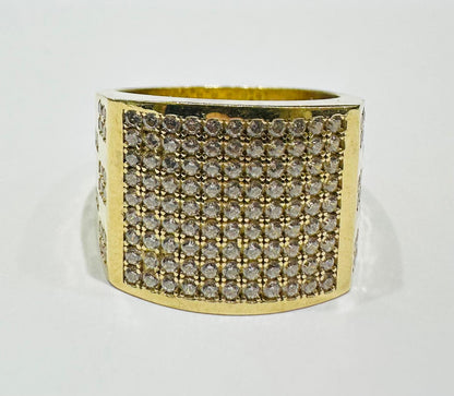 10K GOLD WHITE SAPPHIRE RING- WEIGHT: 9.5gm