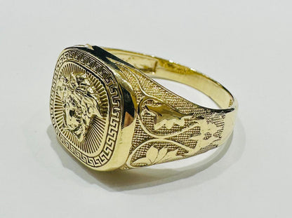10K GOLD MEDUSA HEAD RING- WEIGHT: 6.3gm