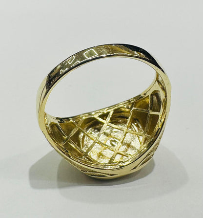 10K GOLD MEDUSA HEAD RING- WEIGHT: 6.3gm