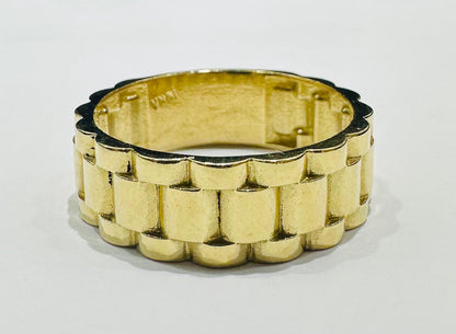 10K GOLD ROLEX LINK CHAIN RING- WEIGHT: 5.3gm