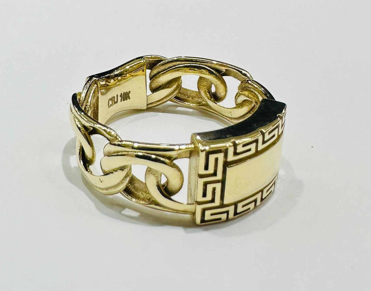 10K GOLD CHINO LINK RING- WEIGHT: 4.8gm