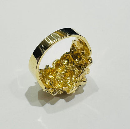 14K GOLD NUGGET RING- WEIGHT: 11.6gm