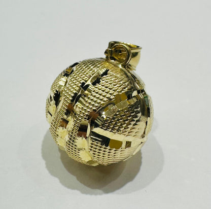 10K GOLD SOLID BASKETBALL PENDANT- WEIGHT: 3.5gm