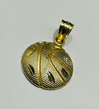 10K GOLD SPORTS BASKETBALL PENDANT- WEIGHT: 1.0gm